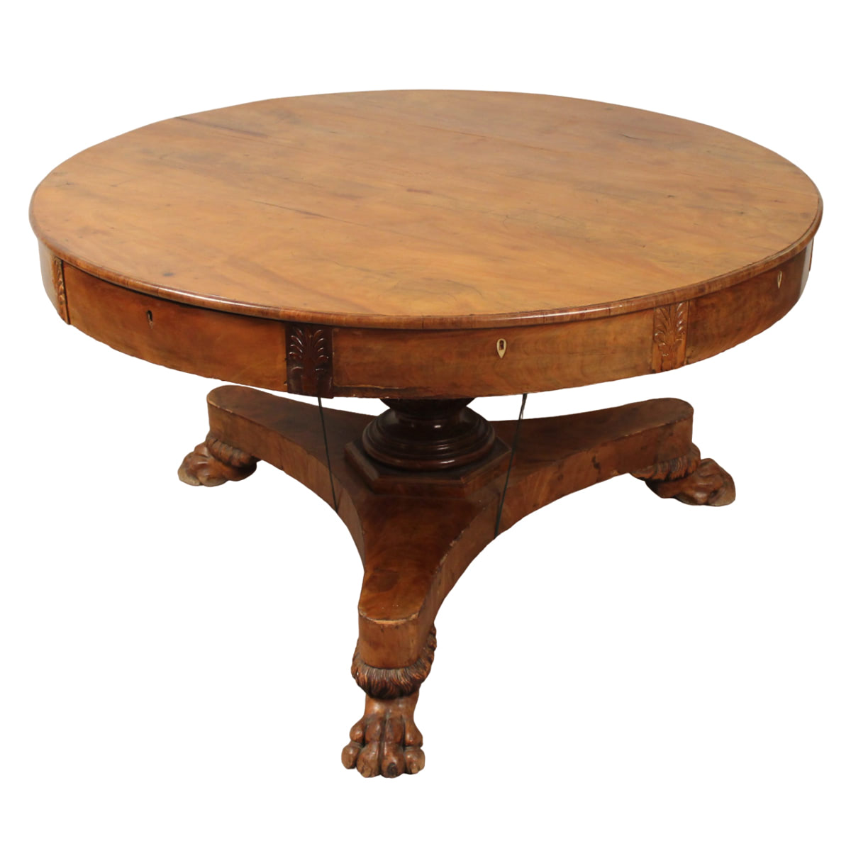 Grande tavolo circolare con cinque sedie - Large circular table with five chairs