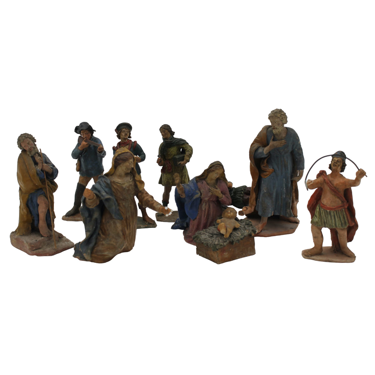 Nove figure da presepe - Nine nativity figures