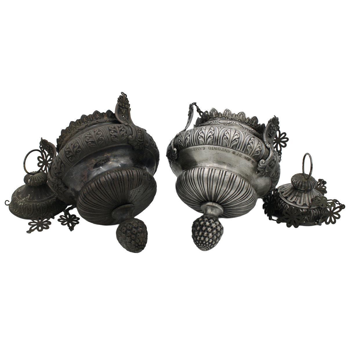 Coppia di lampade votive