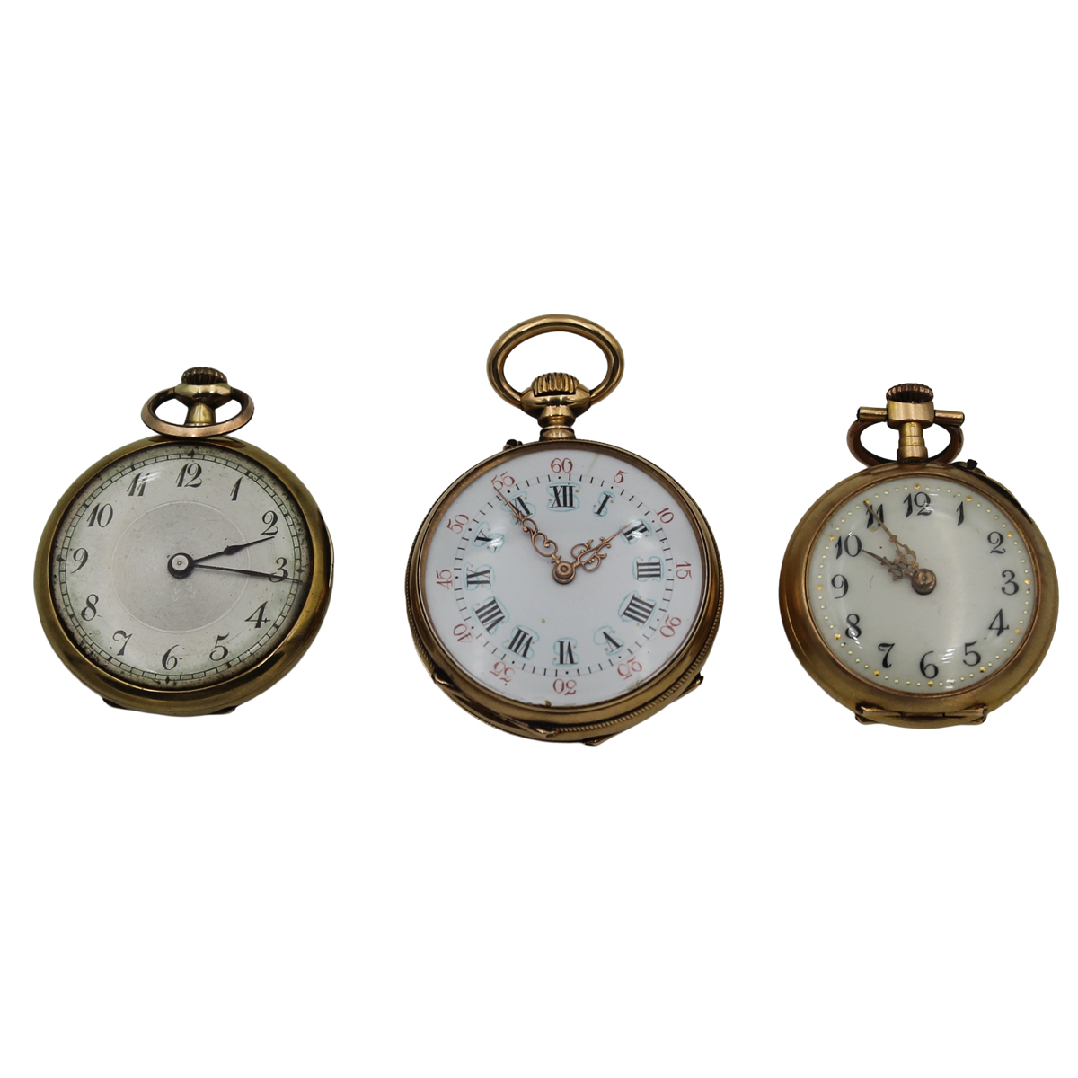 Tre orologi da tasca