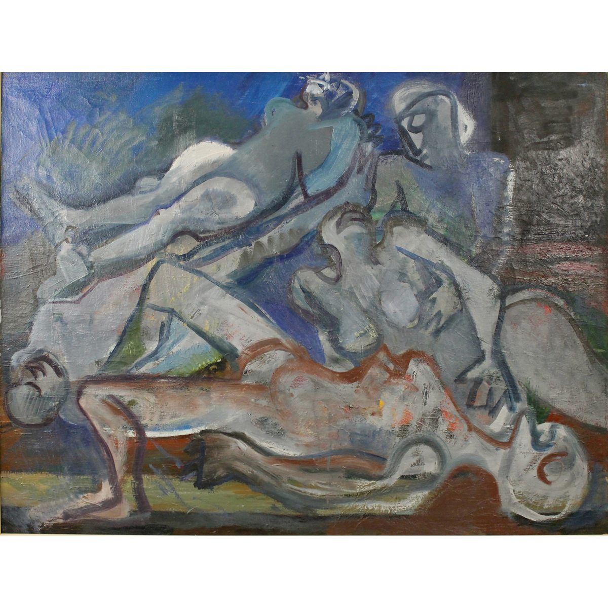 Saro Mirabella (1914/1972) "Composizione di figure" 