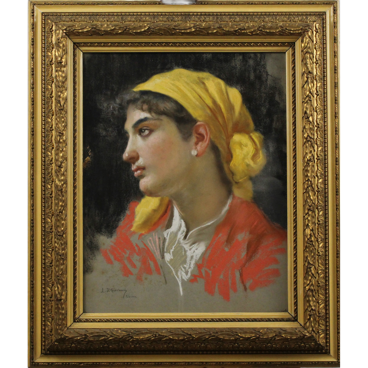 Luigi Di Giovanni (1856/1938) "Figura di popolana"