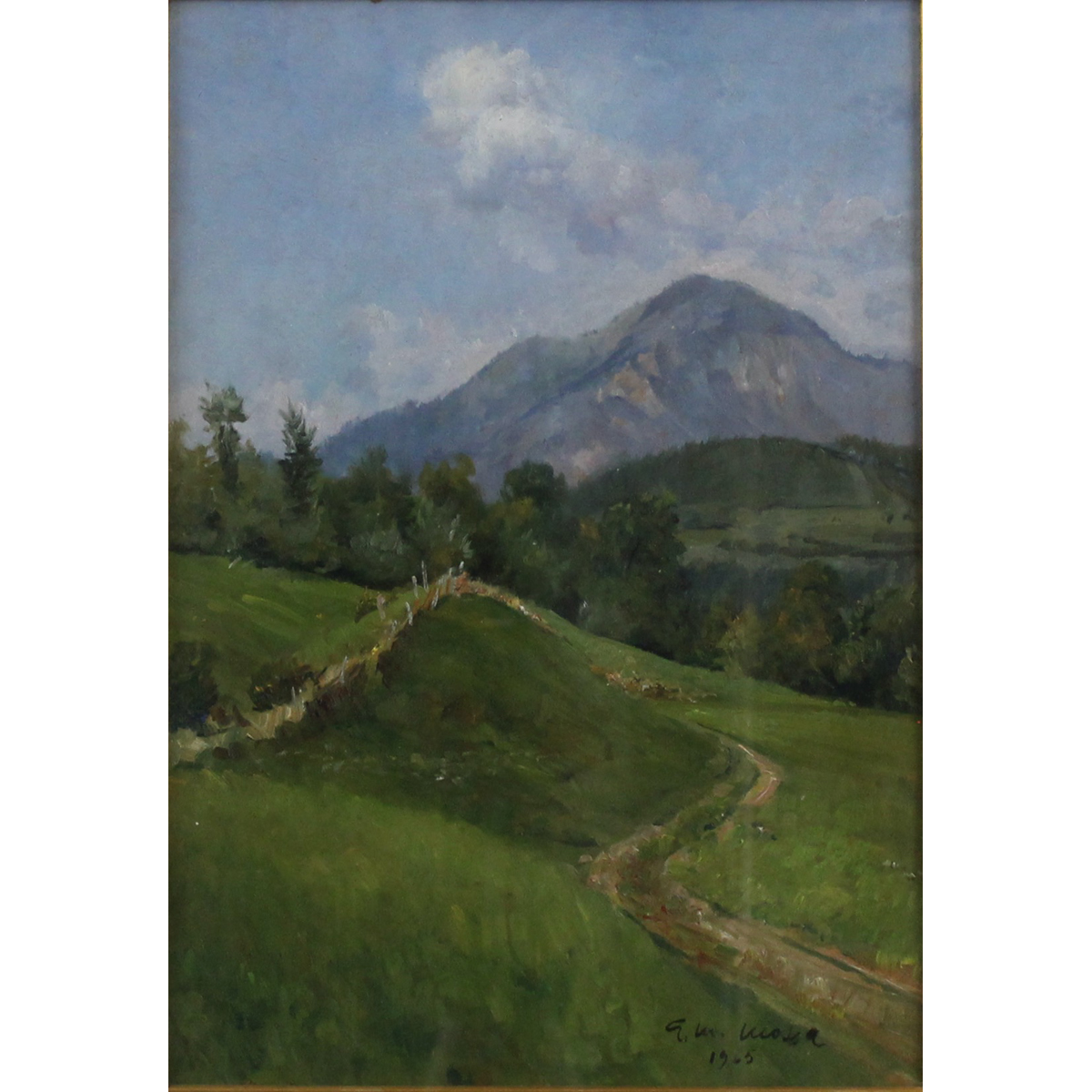 Giovanni Maria Mossa (1806/1973) "Paesaggio alpestre"