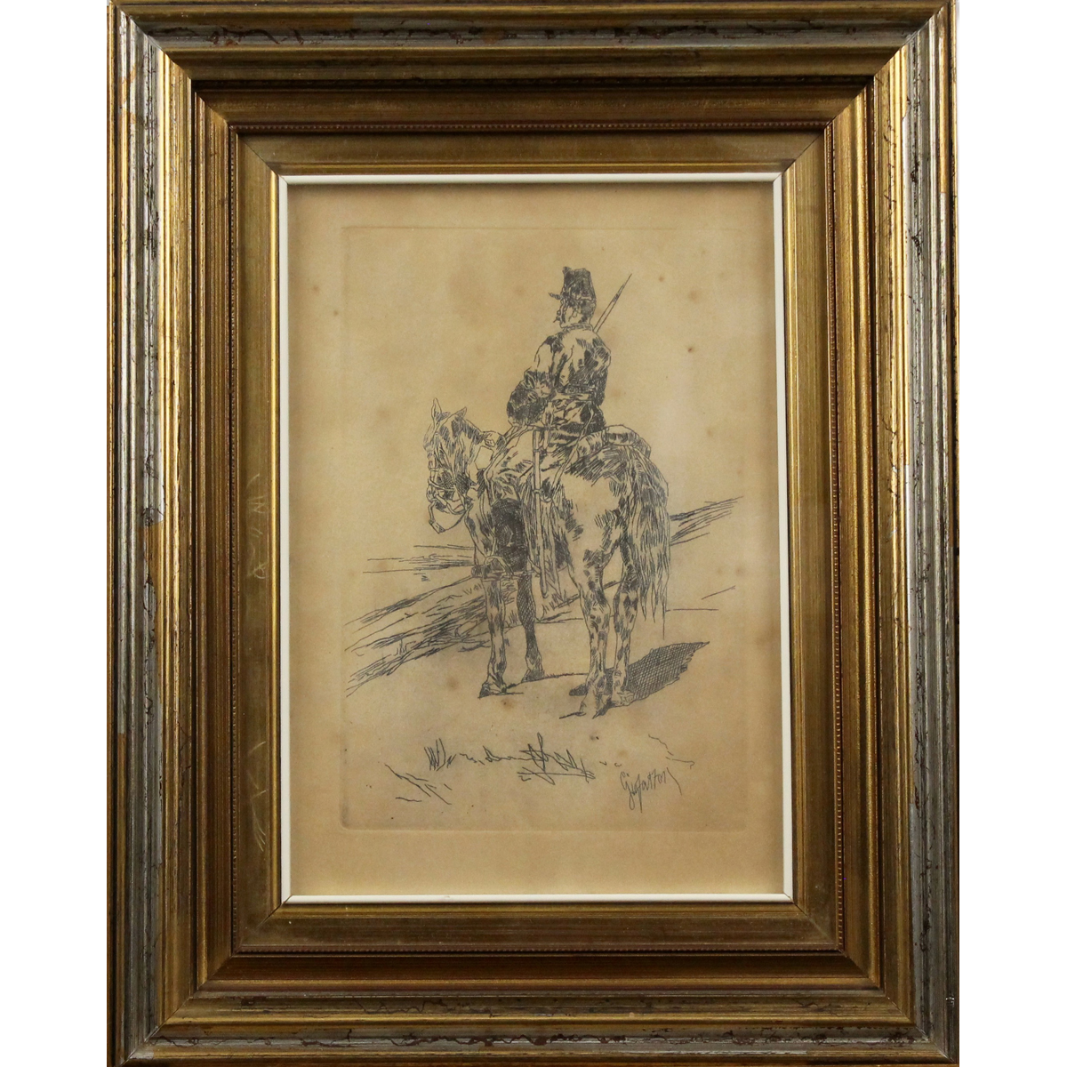 Gio Fattori (1825/1908) "Soldato a cavallo"