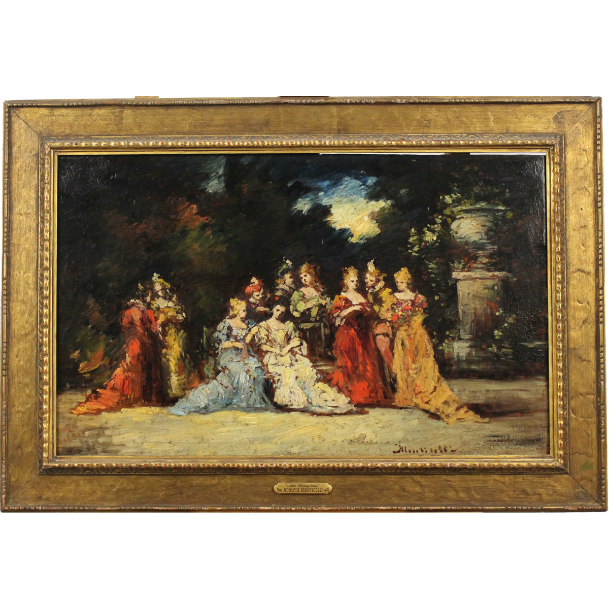 Adolphe Monticelli (1824/1886) "Festa campestre"
