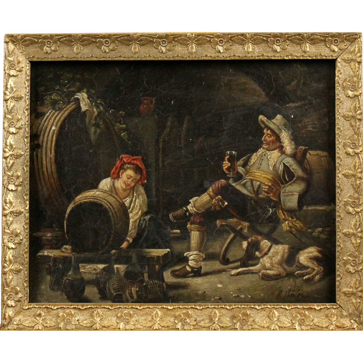 Francesco Vinea (1845/1902) (attr.) "All'osteria"