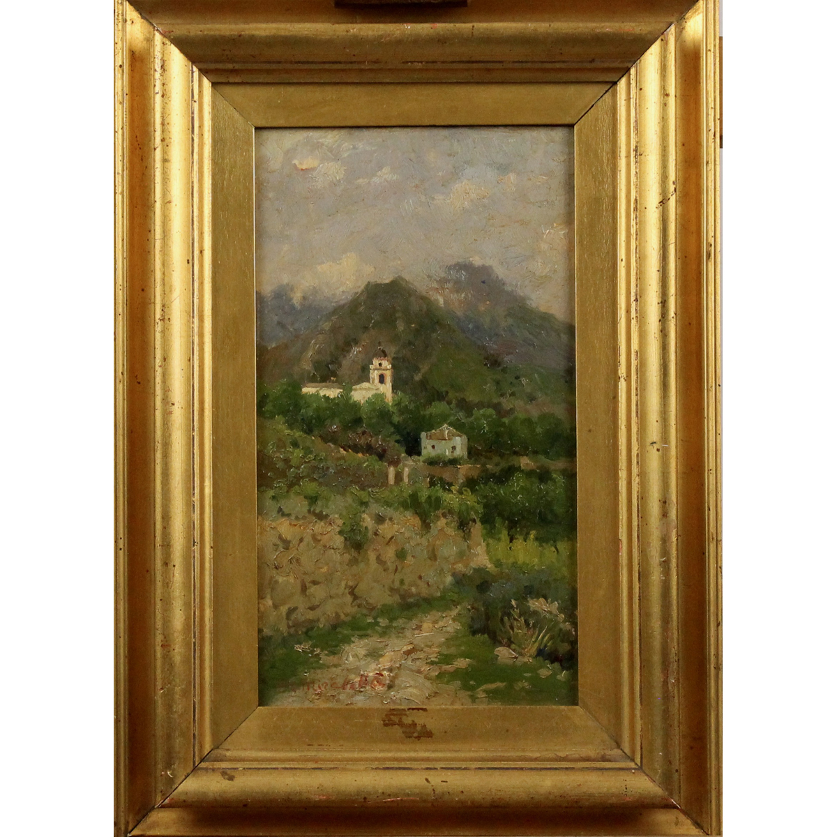 Mario Mirabella (1870/1931) (attr.) "Abbazia di San Martino delle scale"