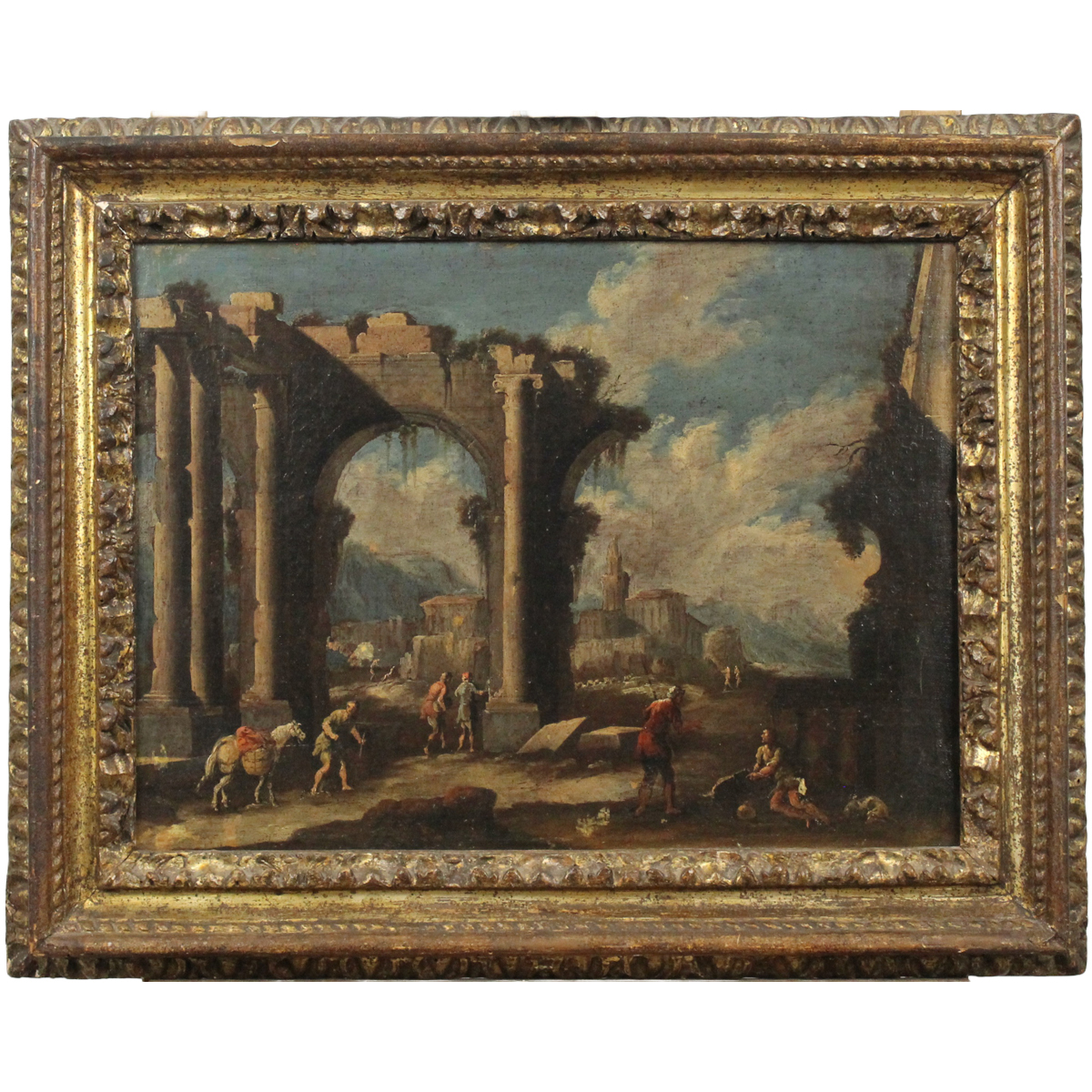 Micco Spadaro (1612/1675) (attr.) "Architetture con figure"