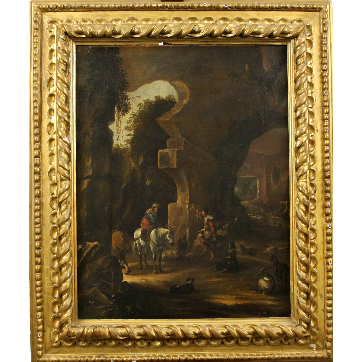 Pittore fiammingo del secolo XVIII "Scena di vita popolare"
