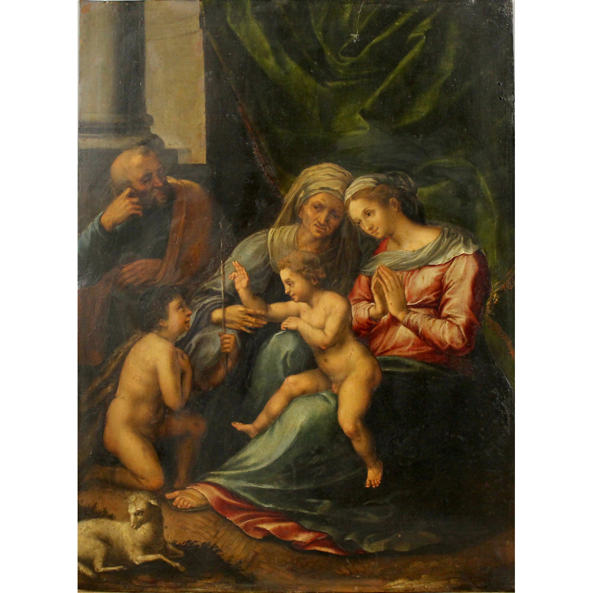 Copia da Raffaello della fine del secolo XVIII "Sacra Famiglia con S. Anna e S. Giovannino"