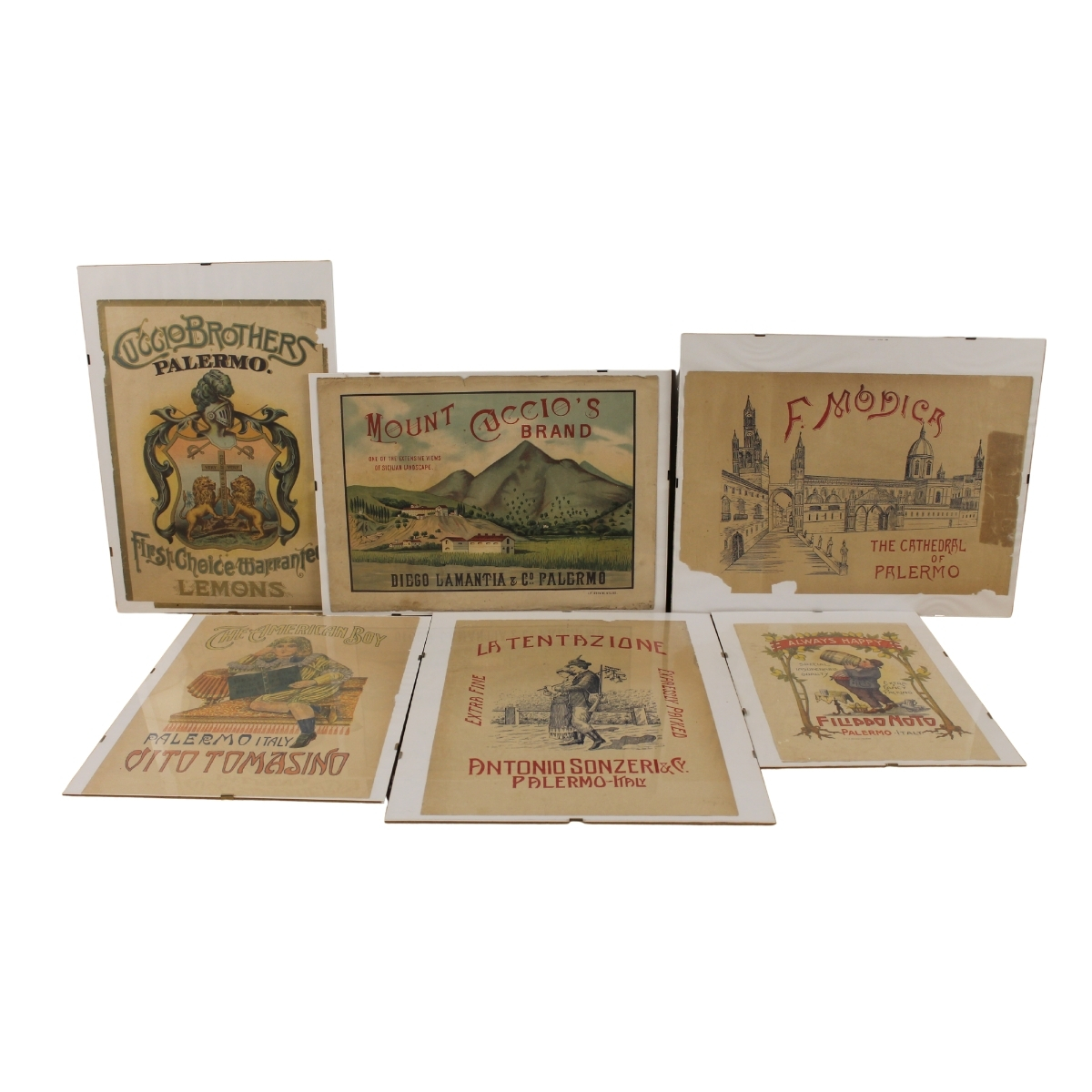 Lotto di 10 locandine pubblicitarie