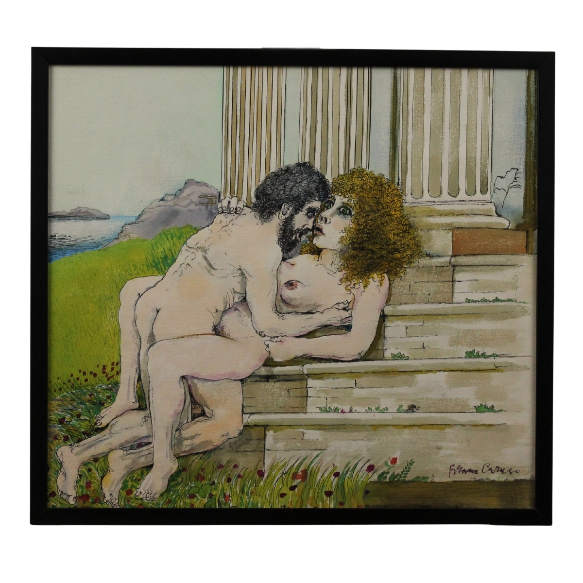 Bruno Caruso (1927/2018) "Poseidone seduce Medusa nel tempio di Athena"