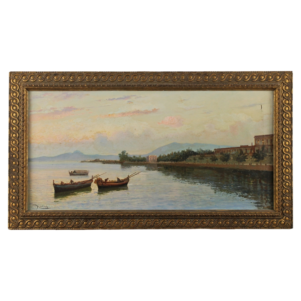 Antonio Caliri (XIX/XX)"Lungo mare di Palermo" 