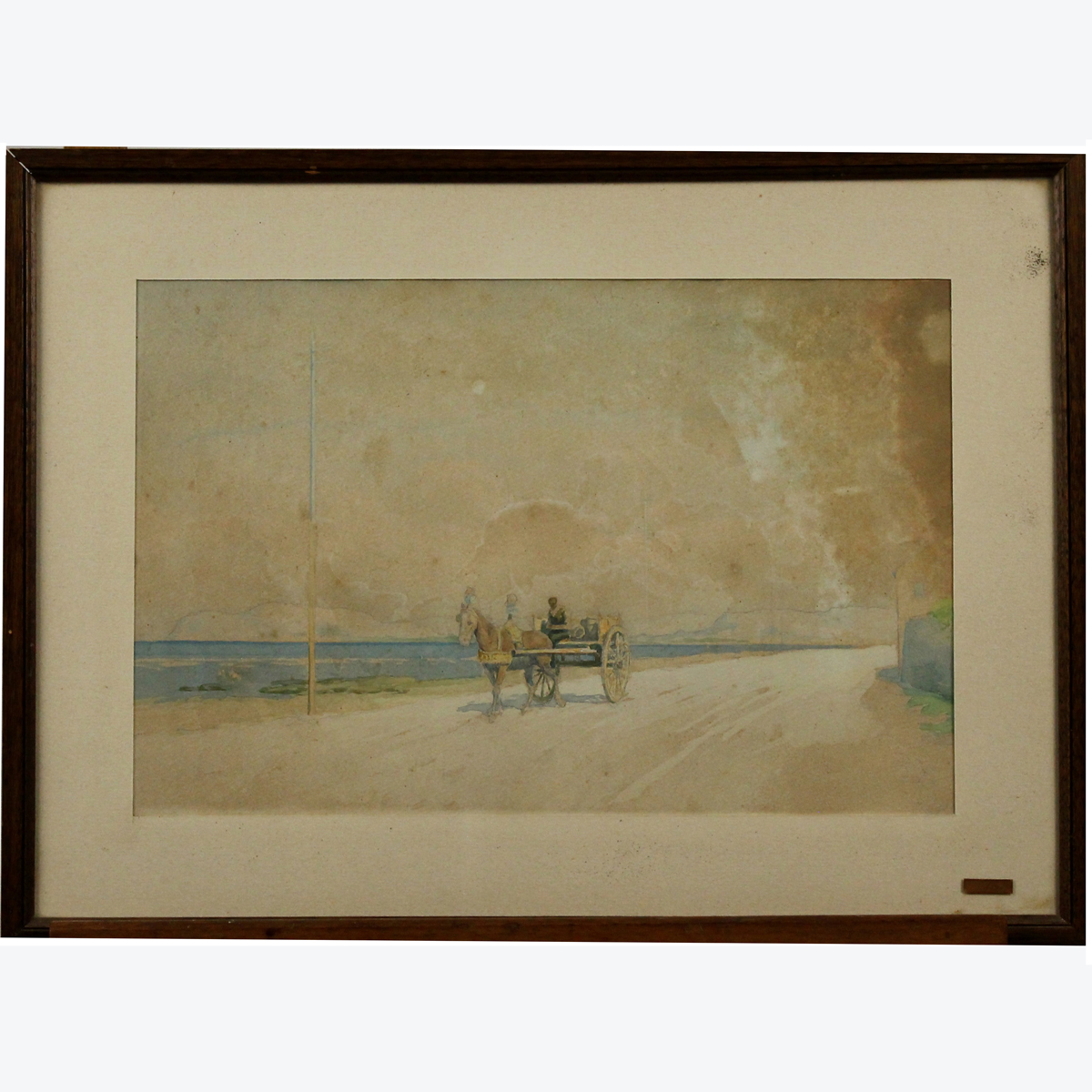 Pittore siciliano degli inizi del secolo XX "Carretto sulla strada di Romagnolo"