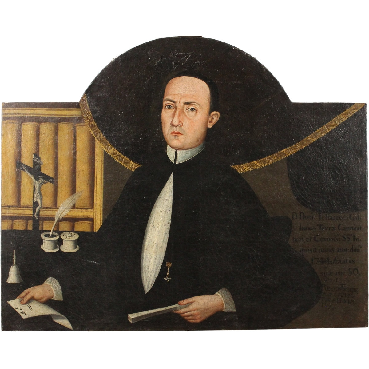 Scuola siciliana del secolo XVIII "Figura di prelato"