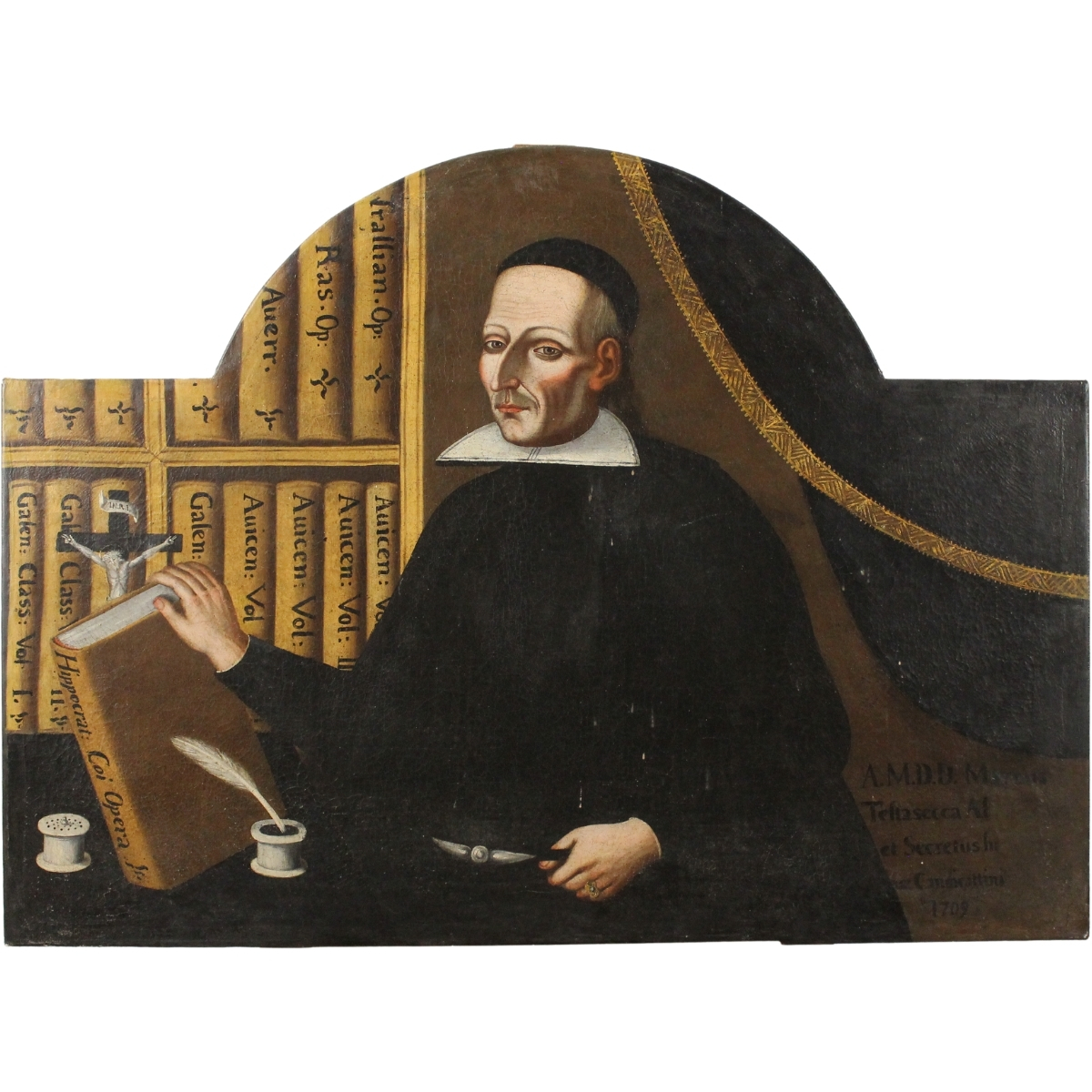 Scuola siciliana del secolo XVIII "Figura di prelato"