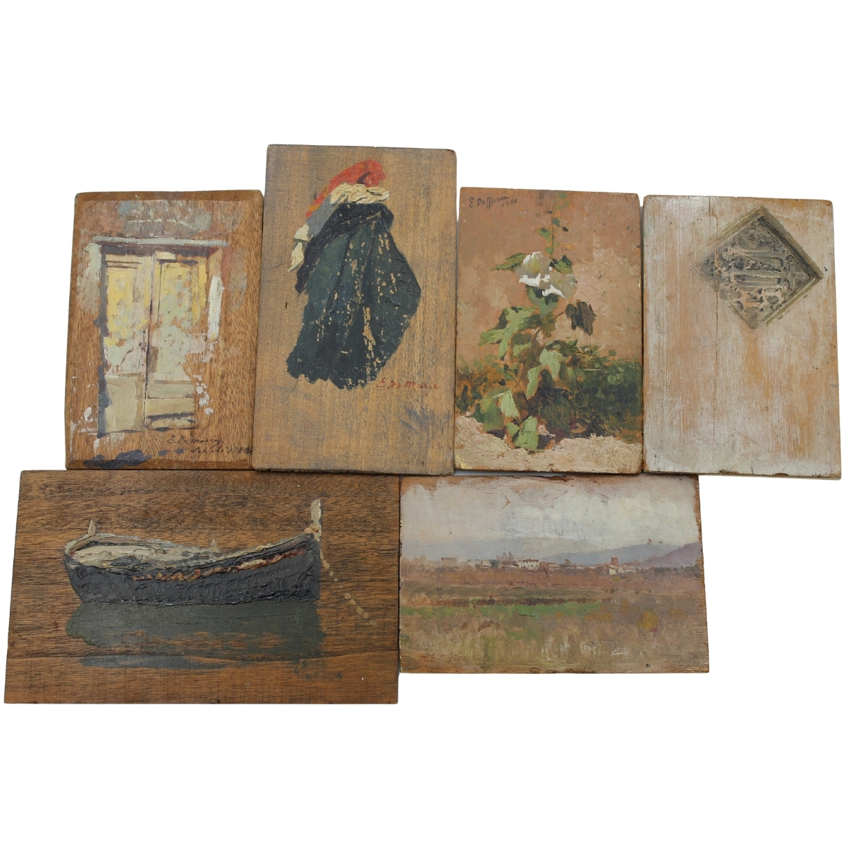 Ettore De Maria Bergler (1850/1938) "Sei piccoli bozzetti"