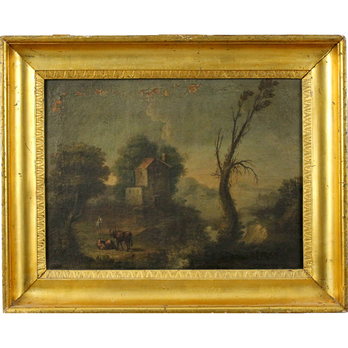 Scuola dell'Italia settentrionale della fine del secolo XVIII "Paesaggio con armenti"