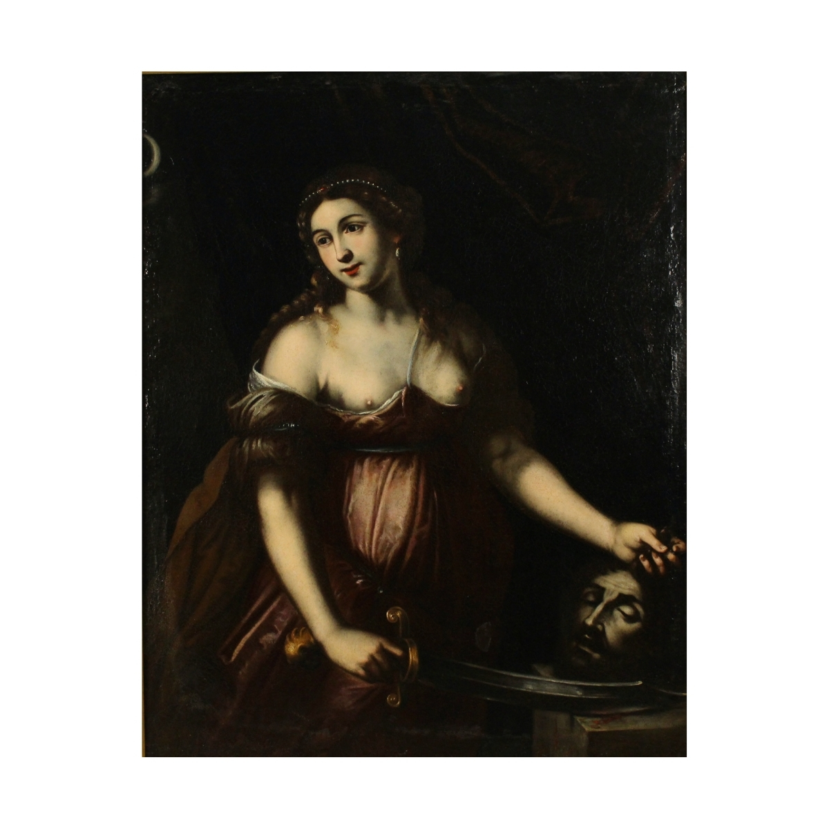 Scuola italiana del secolo XVII "Giuditta con la testa di Oloferne"