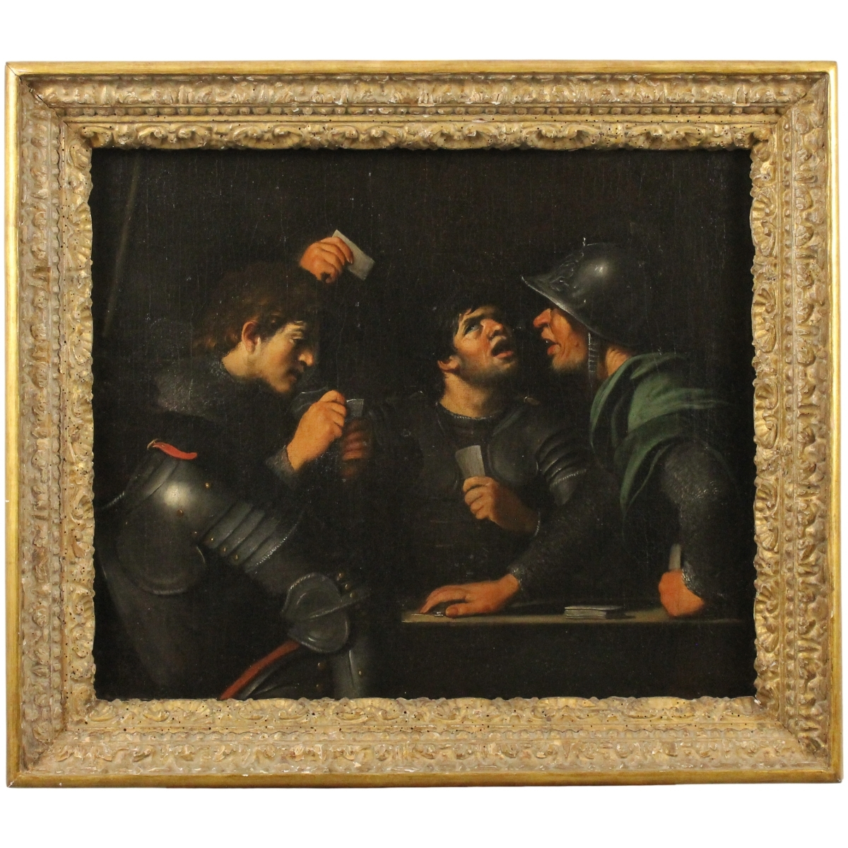 Pittore caravaggesco del secolo XVII della cerchia di Bartolomeo Manfredi (attr.) "Giocatori di carte"