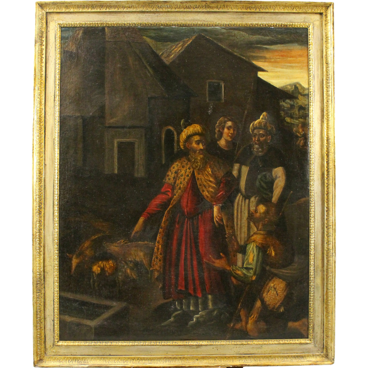 Scuola fiamminga del secolo XVIII "Scena di vita popolare"