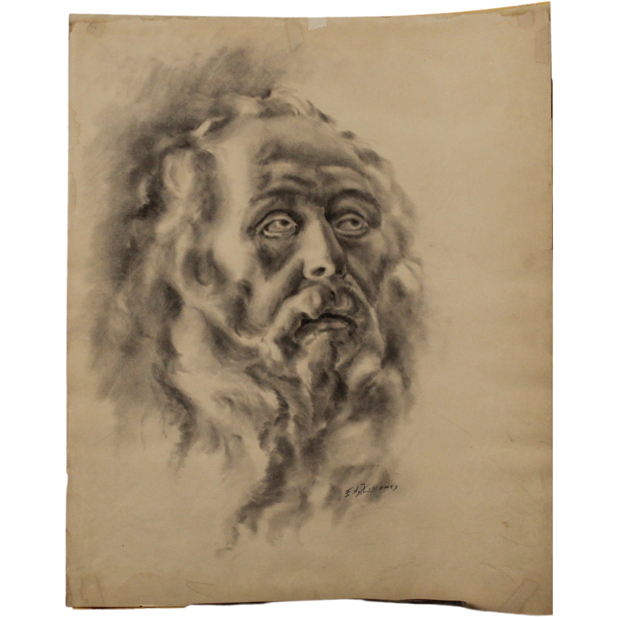 Ettore Ximenes (1855/1926) "Volto di uomo con barba"