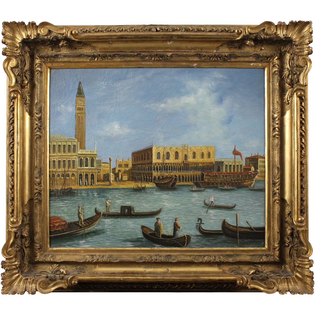 Scuola italiana del secolo XX "Veduta del canale di Venezia"