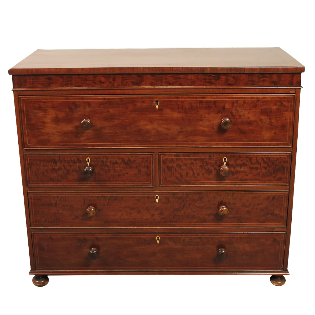 Cassettone con ribalta e quattro cassetti - Chest of drawers with flap and four drawers