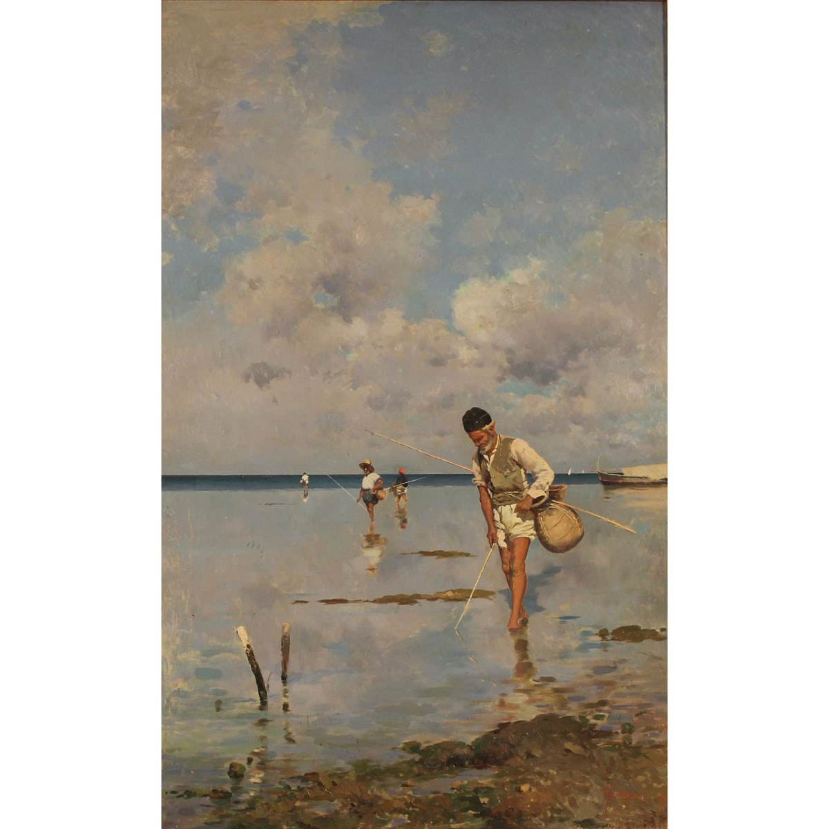 Michele Cortegiani (1857/1919) "Pescatori di telline" - "Fishermen of clams"
