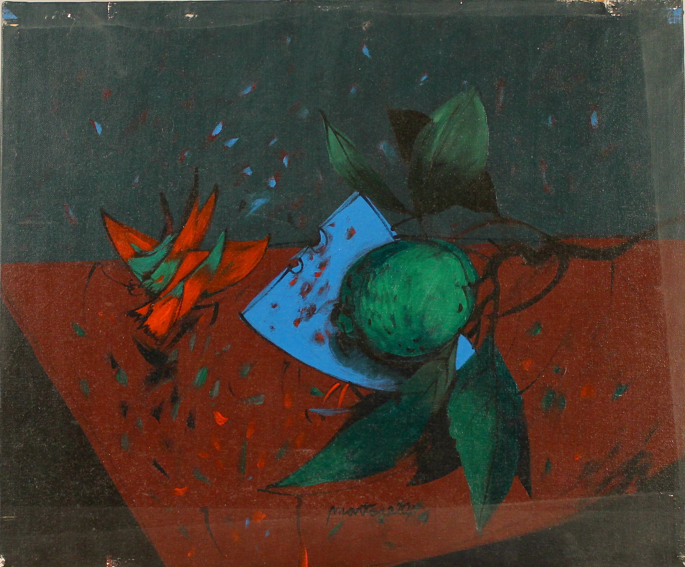 Gigi Martorelli (1936/2015) "Limone su fondo scuro" - "Lemon on a dark background"