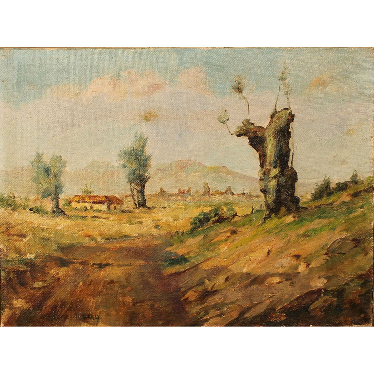 Paesaggio di campagna con casolare - Countryside landscape with cottage