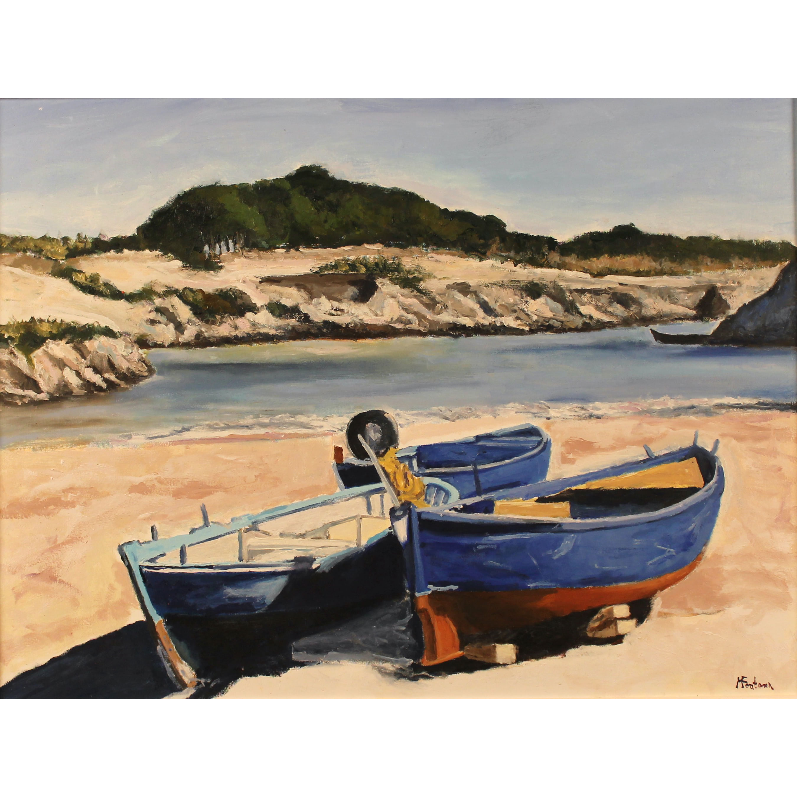 Michele Fontana (1965) "Barche da pesca a secco" - "Dry Fishing Boats"