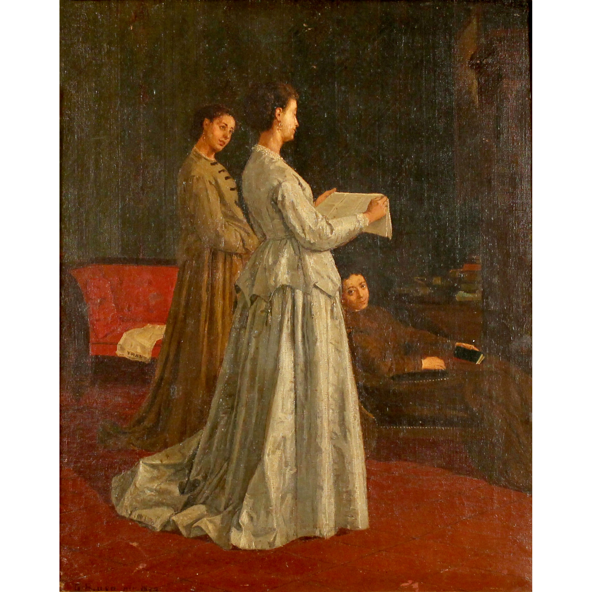 Gaetano Brusà (XIX) "Lettrice" - "Reader"