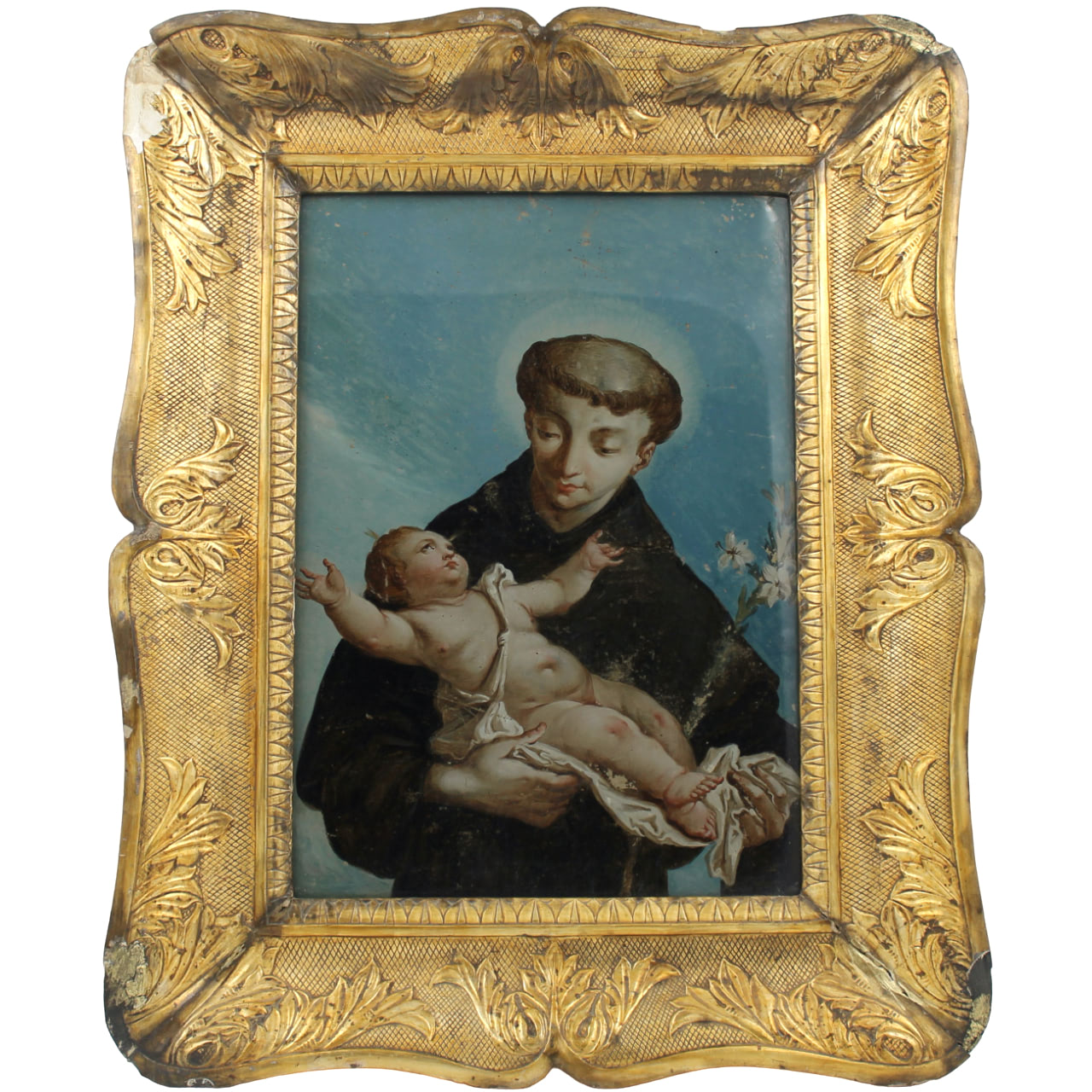 Scuola siciliana del secolo XVIII "Santo Antonio con il Bambino"