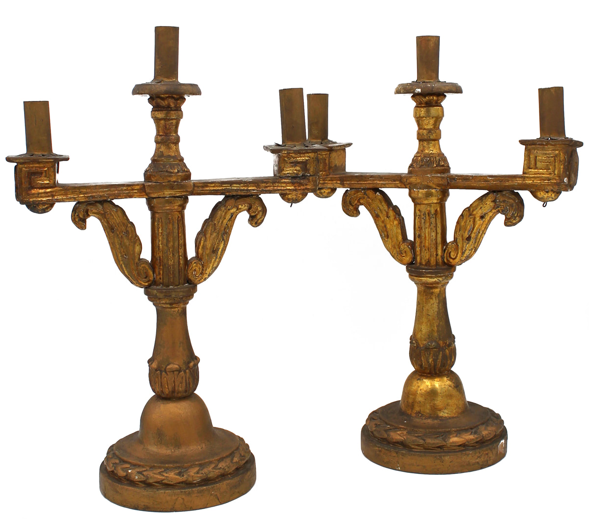 COPPIA DI CANDELABRI A TRE LUCI - PAIR OF THREE-LIGHTS CANDLESTICKS