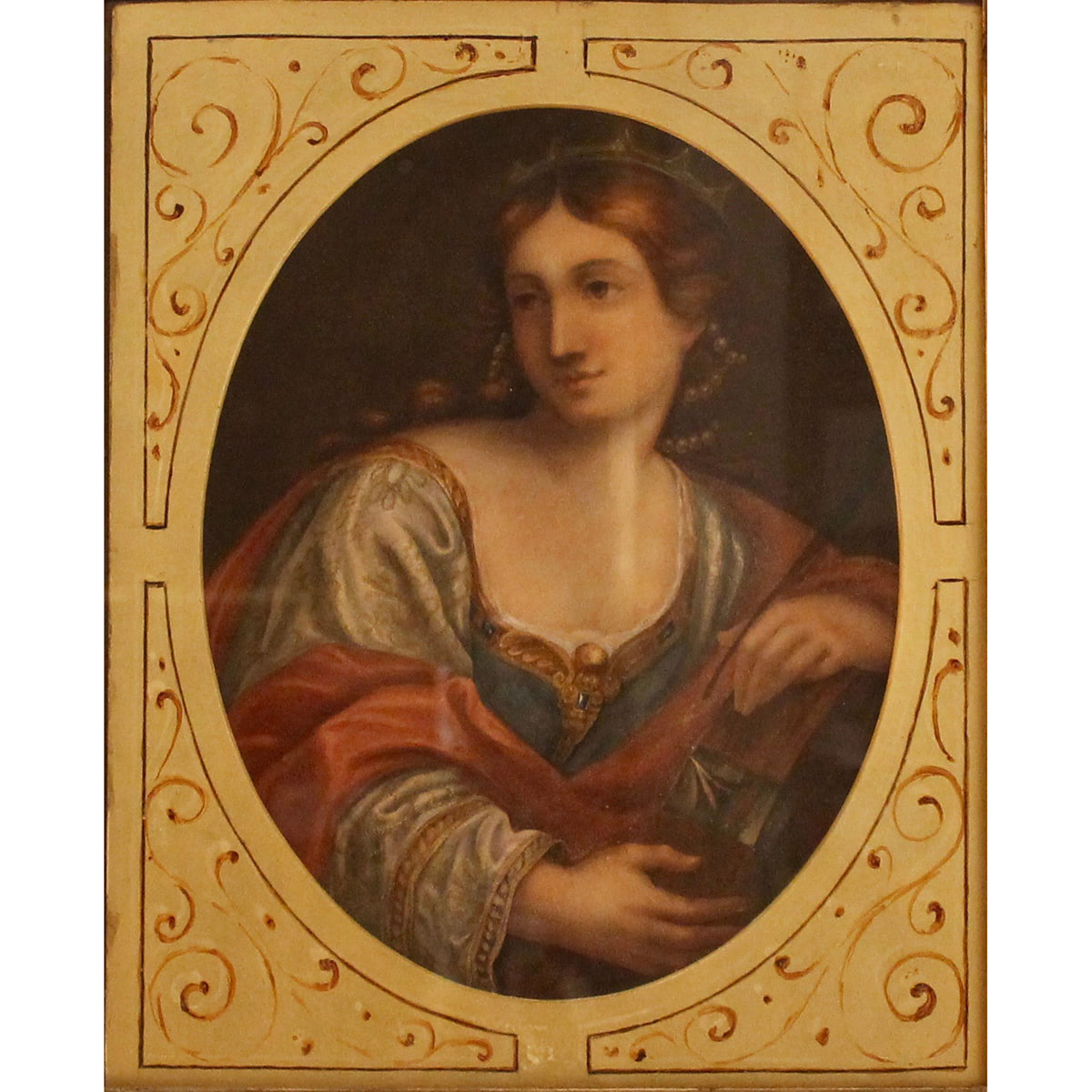 SCUOLA ROMANA DEL SECOLO XIX "Figura di dama" - ROMAN SCHOOL OF THE XIX CENTURY "Lady figure"