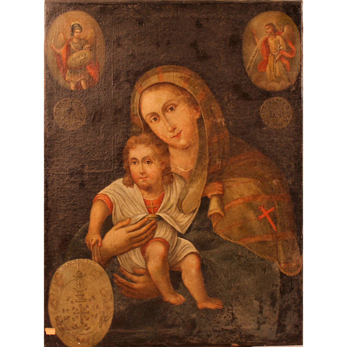 Scuola siciliana del secolo XVIII "Madonna con Bambino"