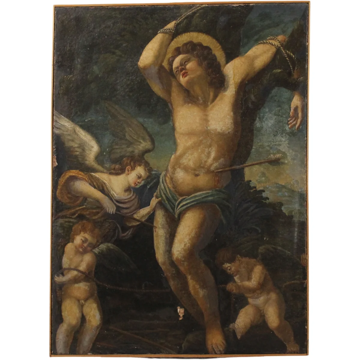 Scuola toscana del secolo XVII "Martirio di San Sebastiano"