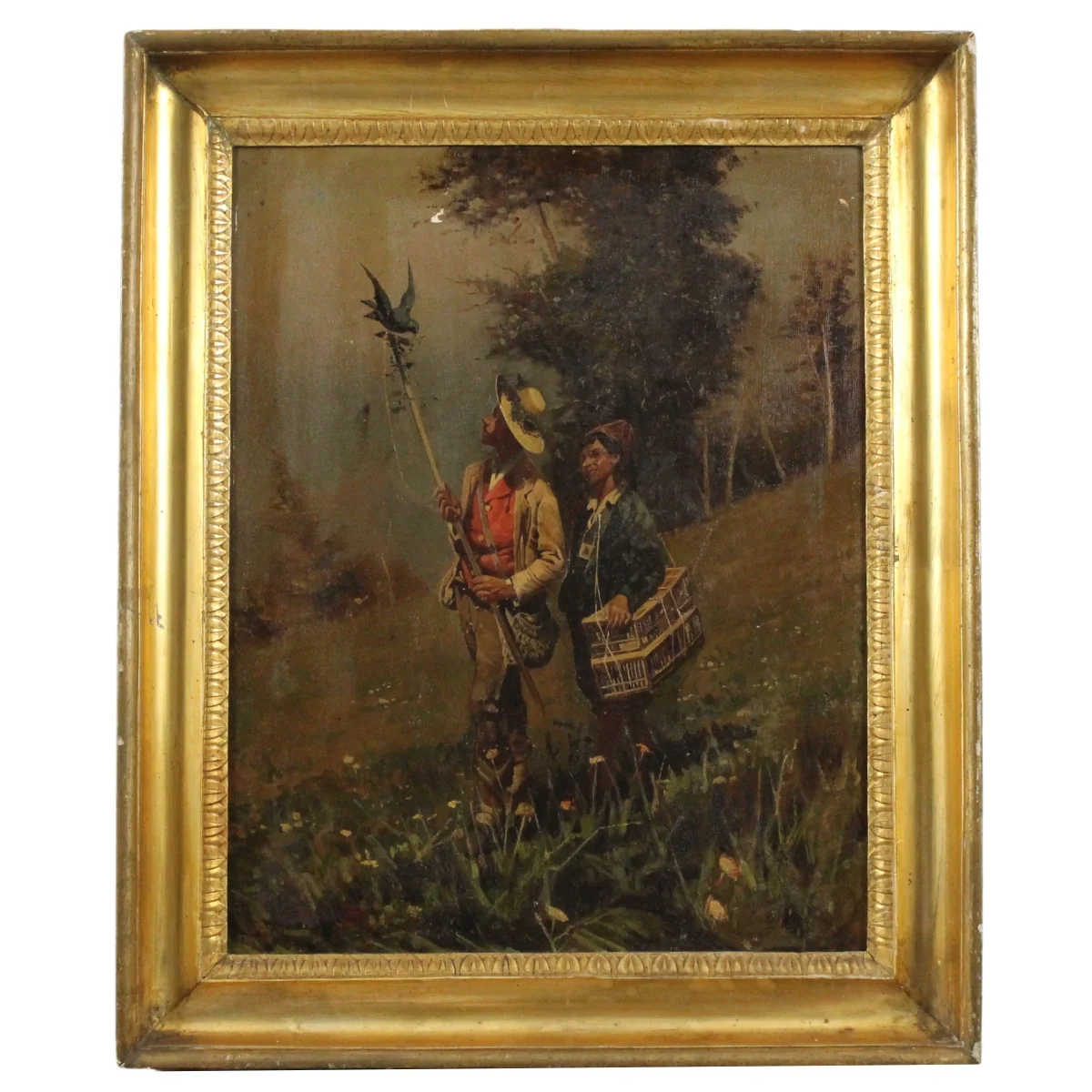 Pittore napoletana della fine del secolo XIX "Cacciatori"