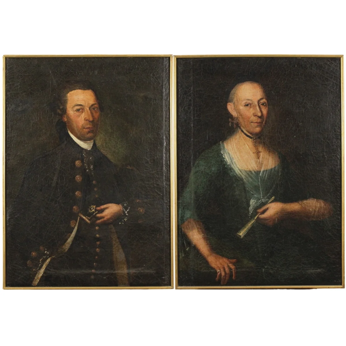 Scuola siciliana del secolo XVIII "Figure di antenati"
