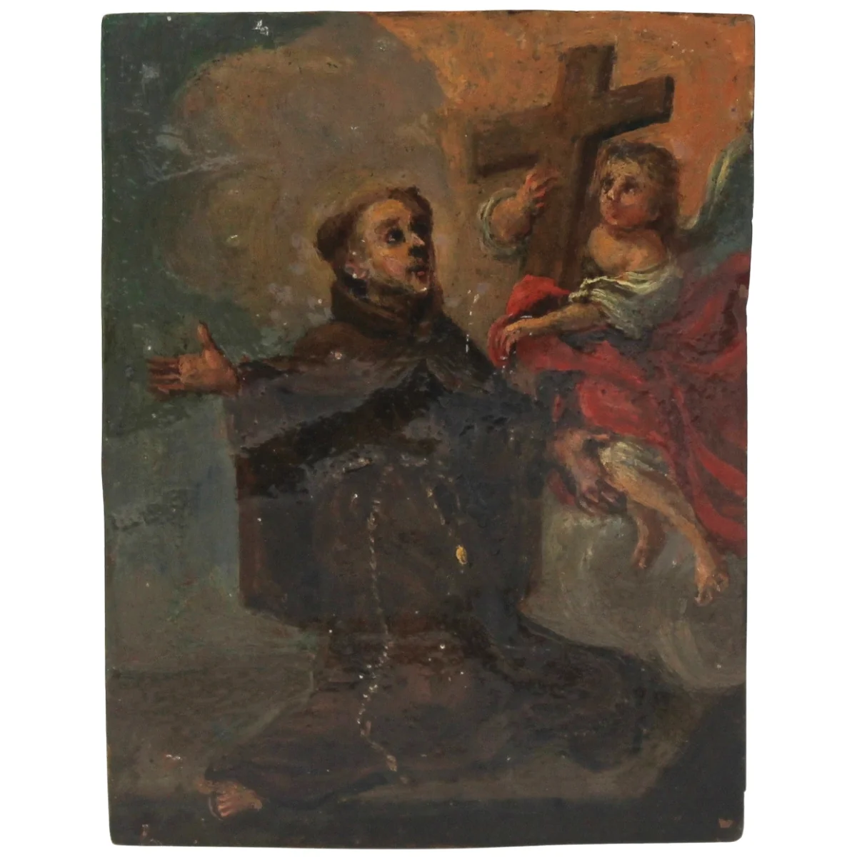 Scuola siciliana del secolo XVIII "Figura di santo"