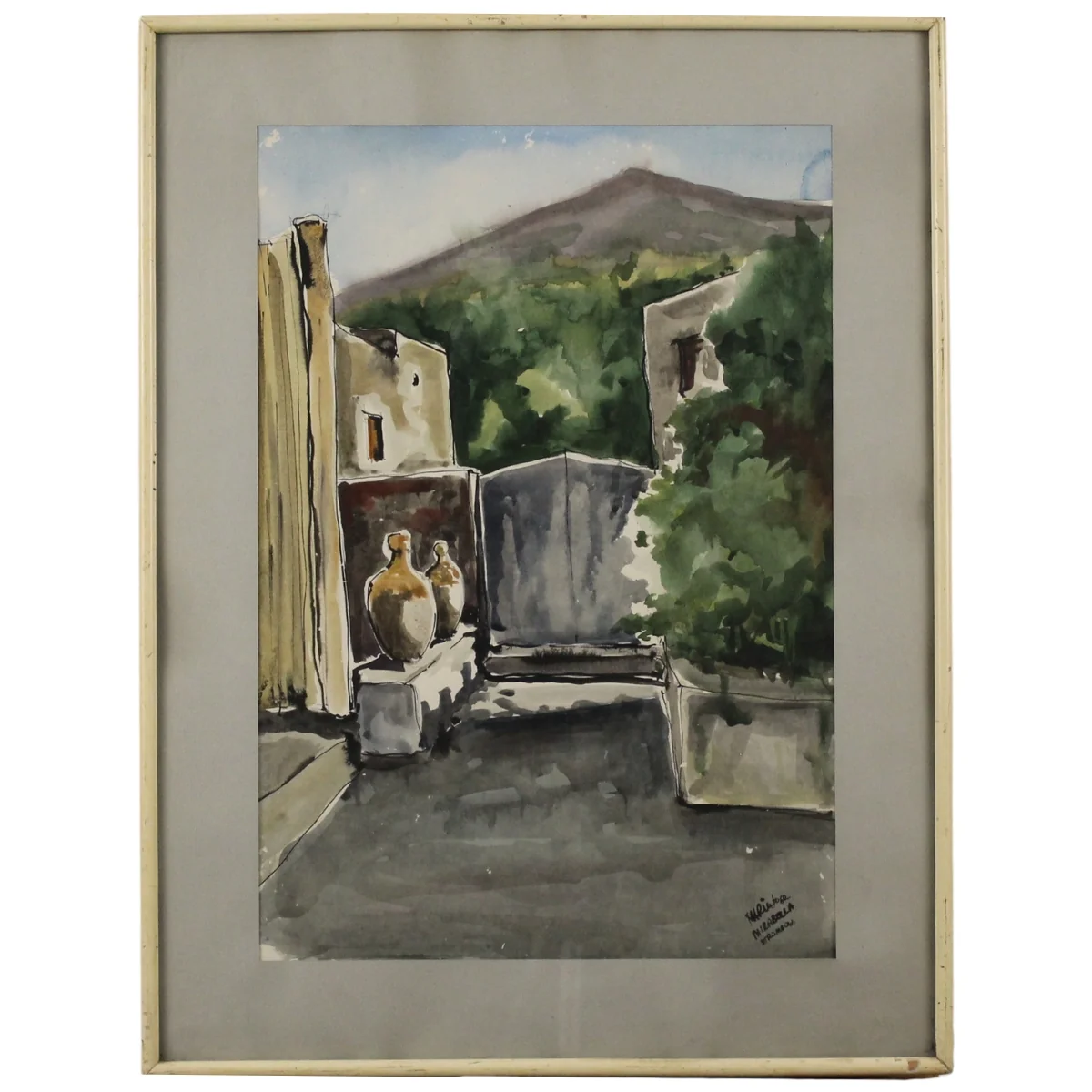 Mario Mirabella Jr. (XX) "Veduta di Stromboli"