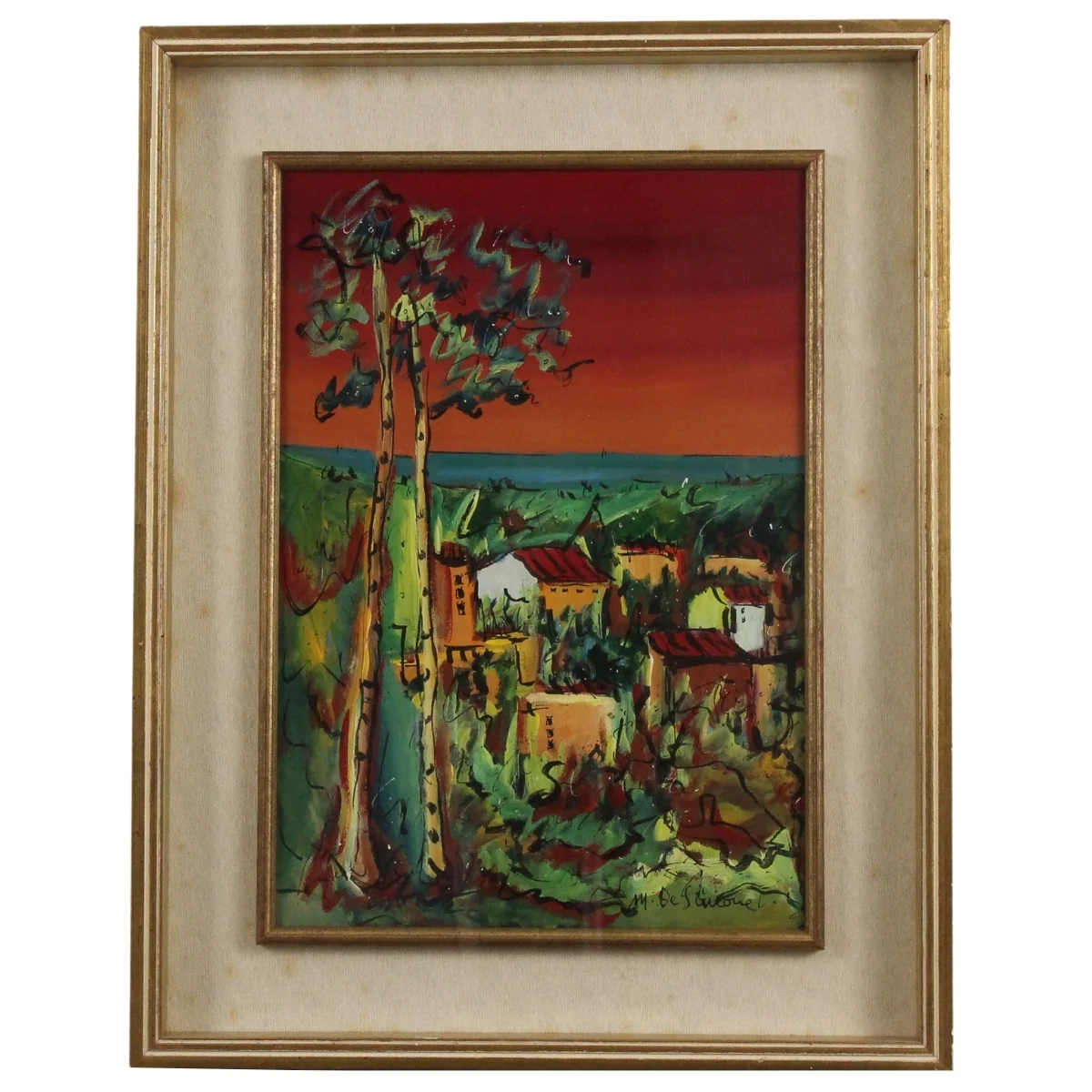 Margherita De Simone (1932/1990) "Paesaggio siciliano"