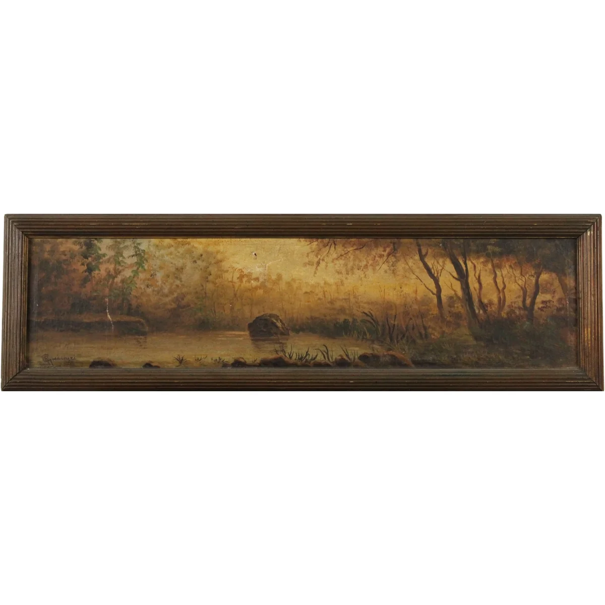 "Paesaggio con stagno"