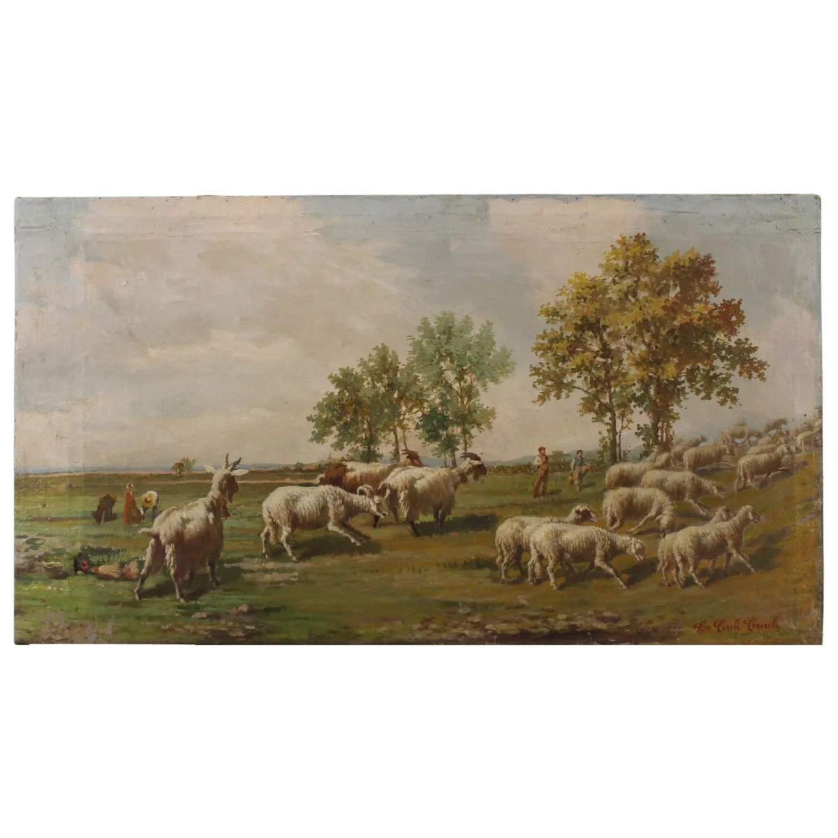 Sebastiano Conti Consoli (1885/1950) "Armenti al pascolo"