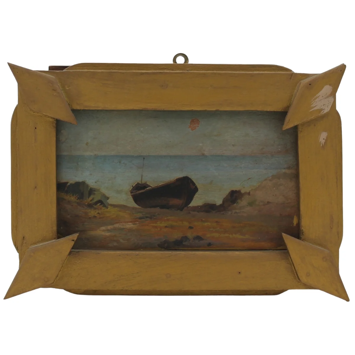 Nicolò Giannone (1848/1915) "Marina con barca"